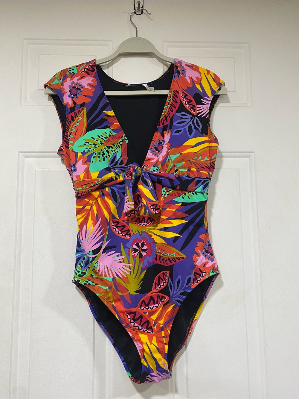 Bleu Rod Beattie Women’s One-Piece Swimsuit — Bright Purple Floral Mix